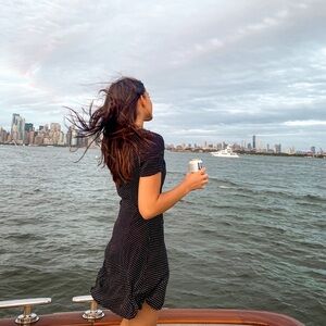 John Galt Brandy Melville Button Up Polka Dot Dress